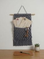 Macrame Wall Pocket – Handmade Boho Wall Organizer - Image 4