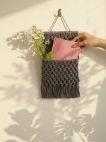 Macrame Wall Pocket – Handmade Boho Wall Organizer - Image 7