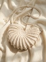 Macrame Shell Bag – Handmade Boho Crossbody Bag - Image 5